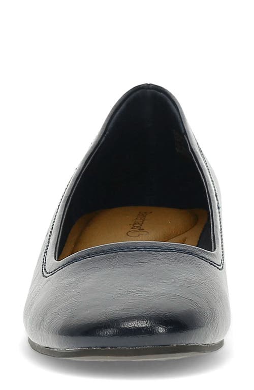 Baretraps Covette Womens Faux Leather Slip-on Ballet Flats In Dark Navy