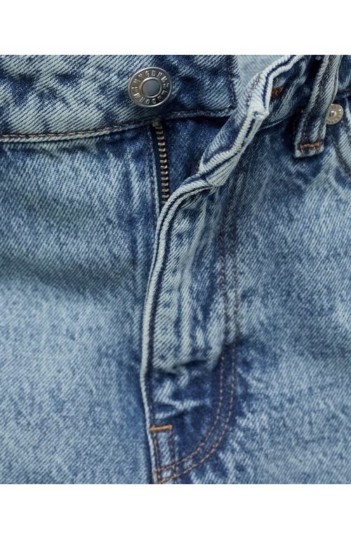 Mango Women's Straight-fit Cropped Jeans In Medium Blue
