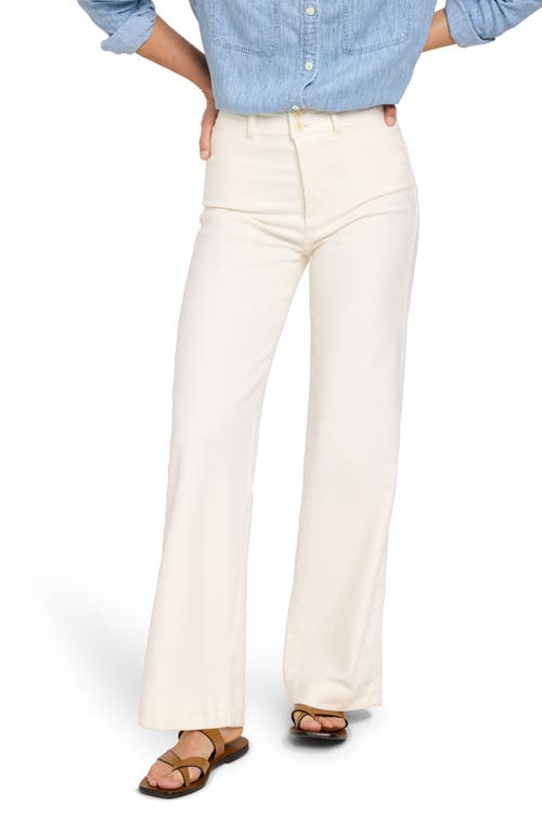 Harbor Stretch Terry Wide Leg Pants in Egret