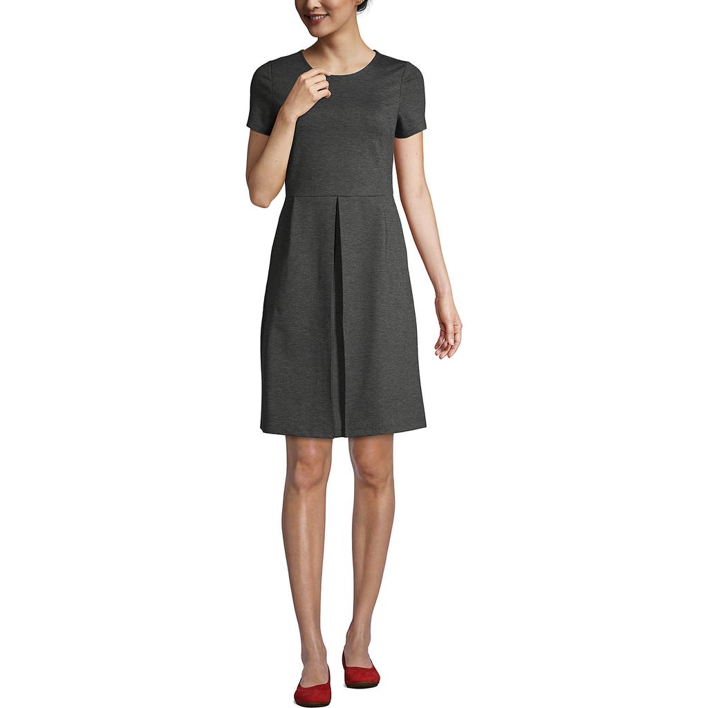 LANDS' END LANDS' END SCHOOL UNIFORM SHORT SLEEVE PONTE DRESS
