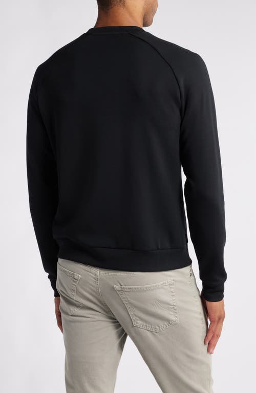 Shop Scott Barber V-stitch Performance Crewneck Sweatshirt In Black