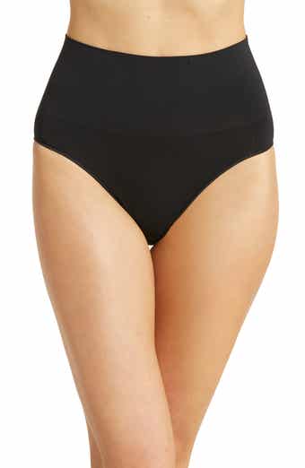 Wacoal Women's B-Smooth Hi-Cut Panty, Black/White/Naturally Nude X