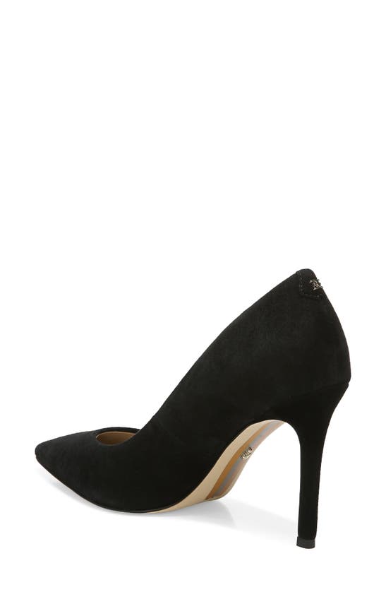 Shop Sam Edelman Hazel Pointed Toe Pump In Black Suede