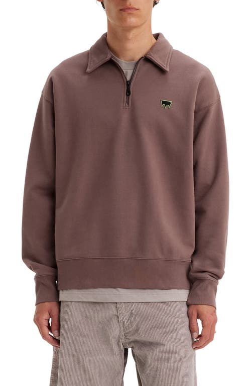 levi's Skate New Quarter Zip Top in Peppercorn at Nordstrom, Size Small