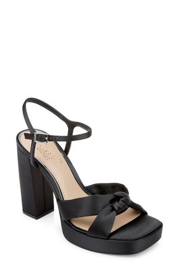 Jewel Badgley Mischka Women's Valencia Square Toe Evening Platform Sandals In Black
