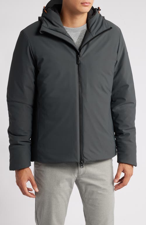 Save The Duck Sabal Hooded Jacket In Grey Black