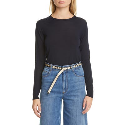 Stella Mccartney Crewneck Wool Sweater, 6 IT - Blue