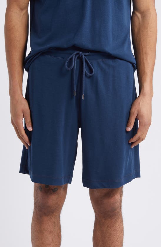 Daniel Buchler Drawstring Pajama Shorts In Dust Blue