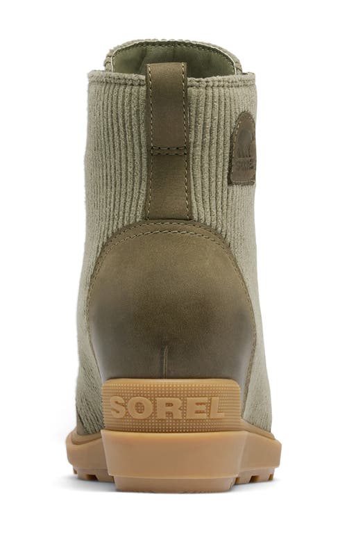 Shop Sorel Evie Ii Wedge Bootie In Stone Green/gum 17