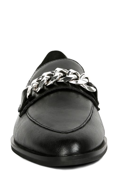 Rag & Co Pola Chain Bit Loafer In Black