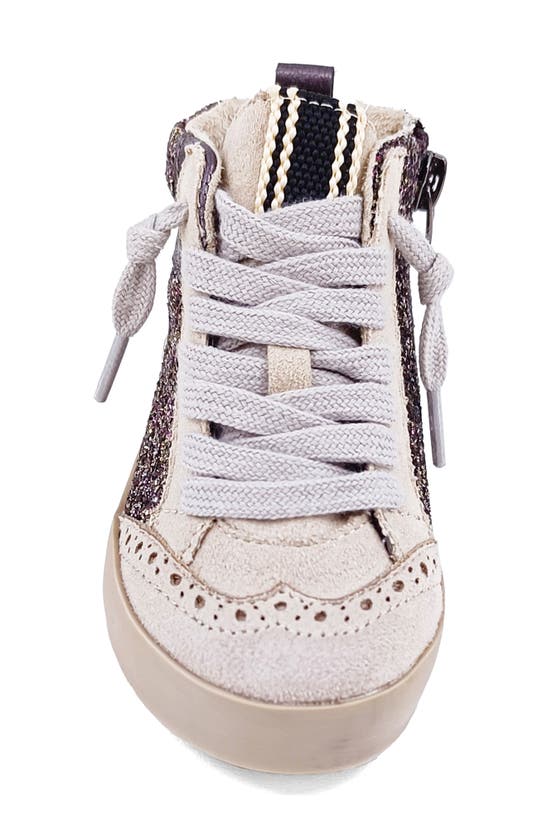Shop Shushop Kids' Riley Sneaker In Pewter Glitter