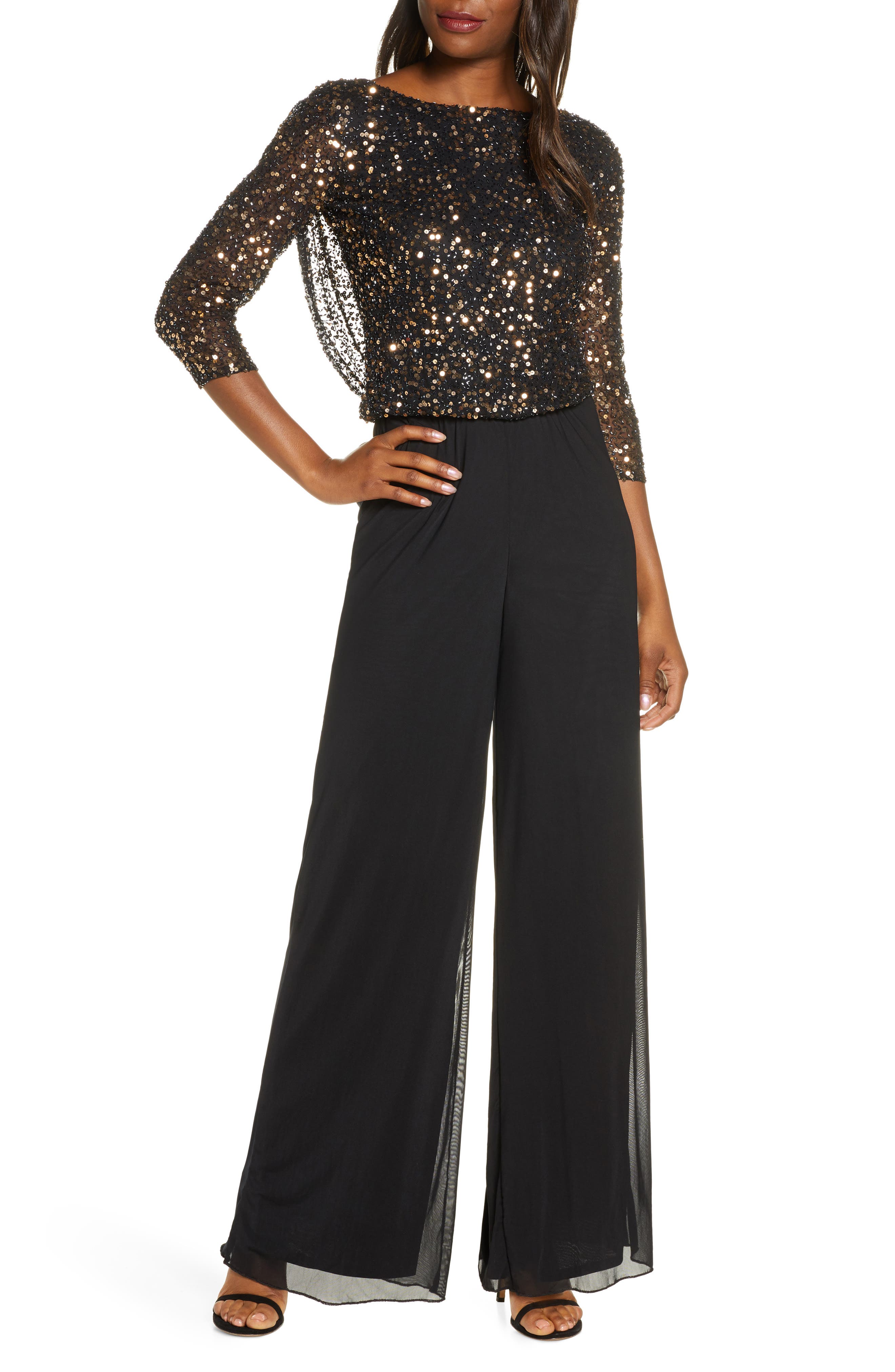 Pisarro Nights Beaded Cowl Back Jumpsuit Nordstrom