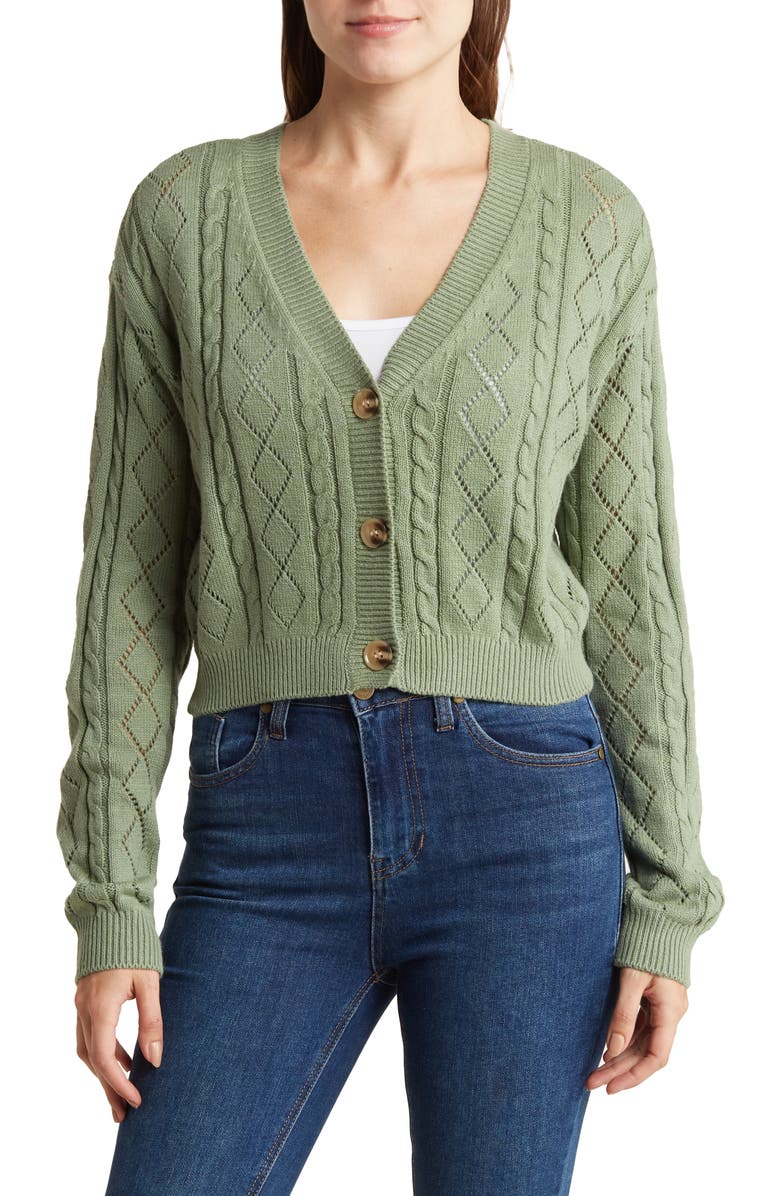Abound Pretty Cable Knit Cardigan | Nordstromrack