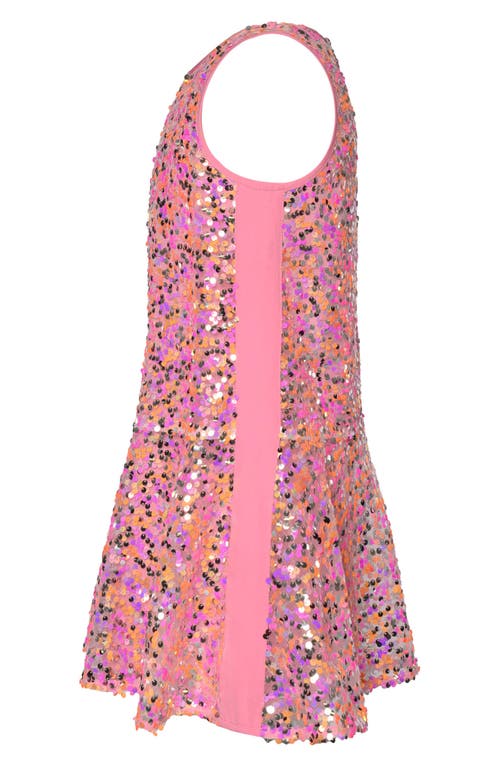 Shop Hannah Banana Kids' Sequin Ruffle Dress In Pink Multi