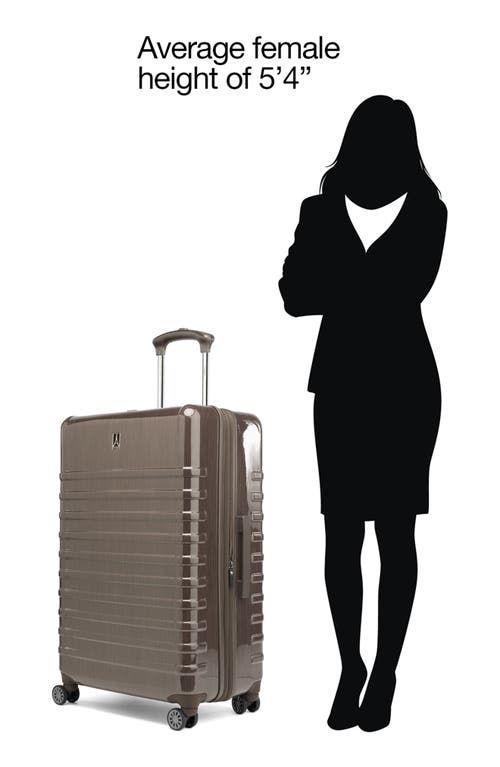 Travelpro Rollmaster 22-inch Expandable Carry-on Luggage In Espresso Black Brushed