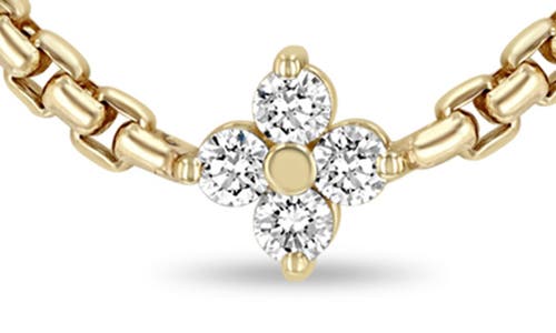 Zoë Chicco 14k Yellow Gold Diamond Pendant Box Chain Necklace, 14-16 In 14k Yellow Gold