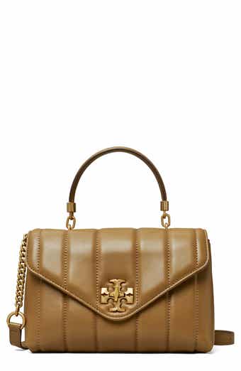 Tory Burch Perry Leather Tote Bag, Deep Berry/Tea