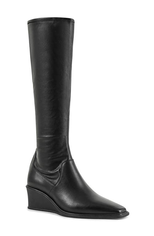 Shop Vagabond Shoemakers Aino Knee High Wedge Boot In Black