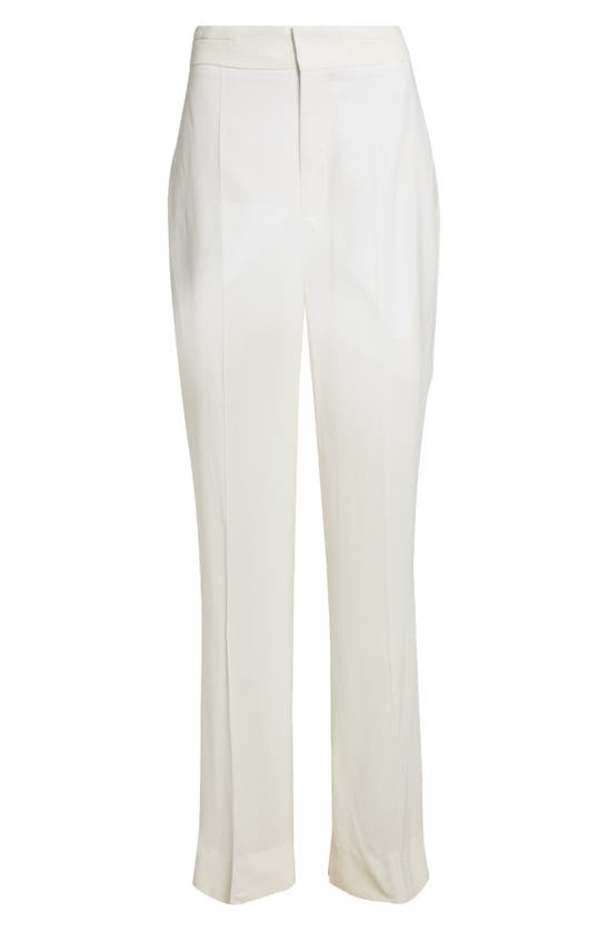 Shop Victoria Beckham Pocket Detail Wide Leg Pants In White