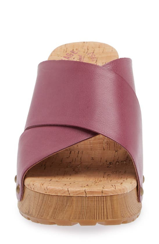 Shop Kork-ease Tatum Slide Sandal In Purple Leather