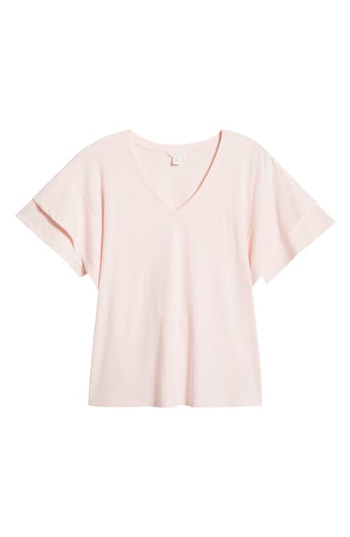 Shop Caslonr Caslon(r) Cotton & Linen V-neck T-shirt In Pink Beach