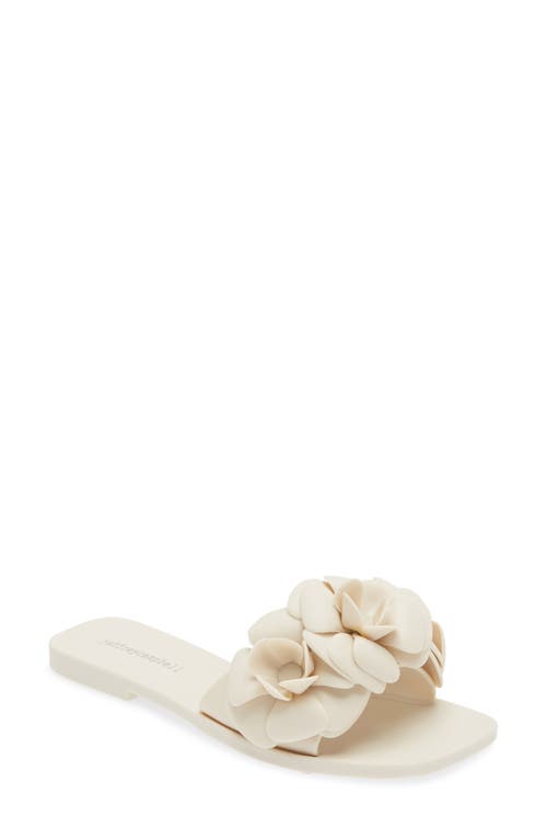 Jeffrey Campbell Floralee Slide Sandal in Cream