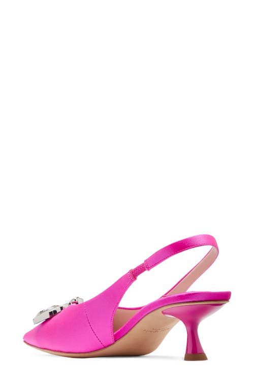 Kate Spade New York Renata Slingback Pointed Toe Kitten Heel Pump In Vivid Snapdragon