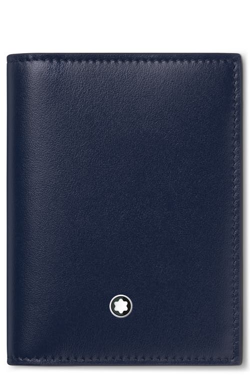 Montblanc Meisterstück Leather Card Case in Ink Blue at Nordstrom
