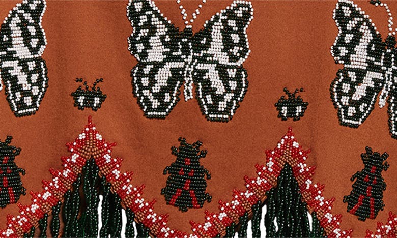 BODE BODE ATHALIA BEADED FRINGE CROP TOP