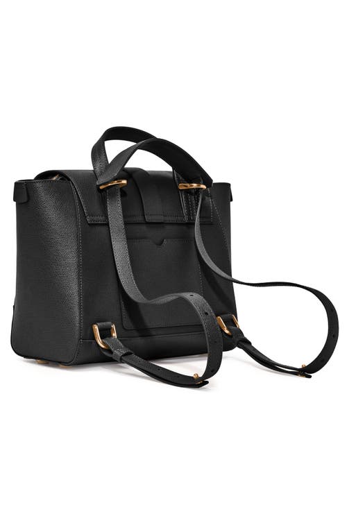 Senreve Midi Maestra Pebbled Leather 4-way Convertible Handbag In Noir
