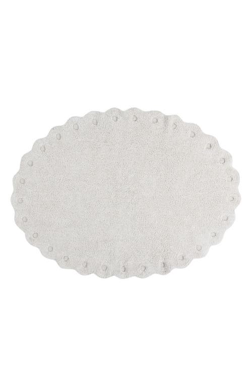 Lorena Canals Polka Dot Washable Cotton Blend Round Rug in Ivory at Nordstrom