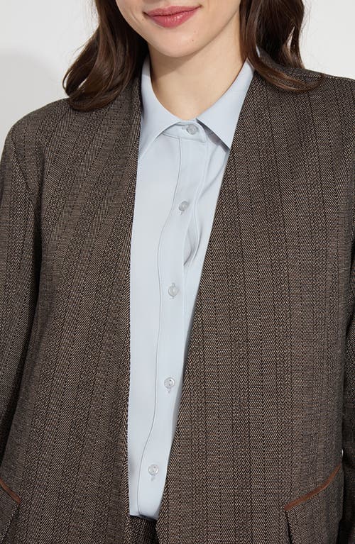 Lyssé Robin Ponte Blazer In Cambridge Chevron In Cambridge Chevron