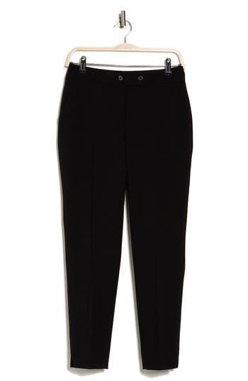Shop Calvin Klein Vented Hem Tapered Pants In Black