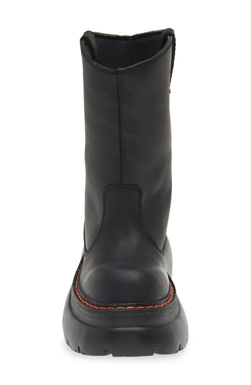 Shop R13 Chunky Workwear Boot In Metallic Black