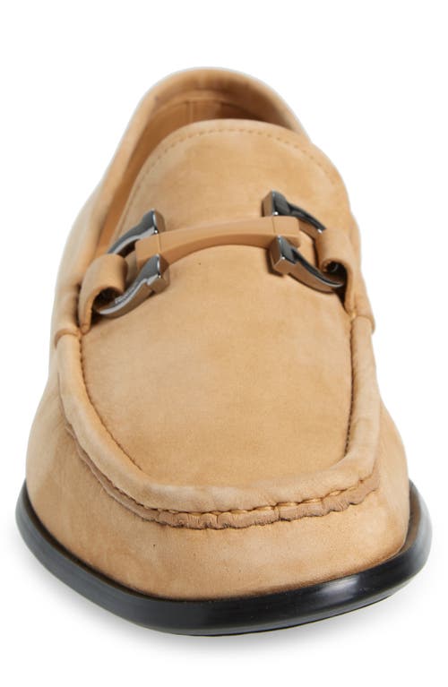 Shop Ferragamo Grandioso Two-bit Loafer In Light Camel