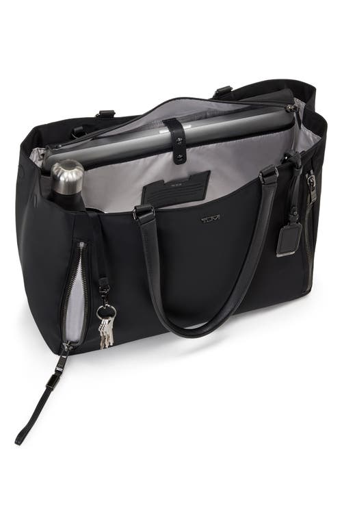 Tumi Valetta Large Tote In Black/gunmetal