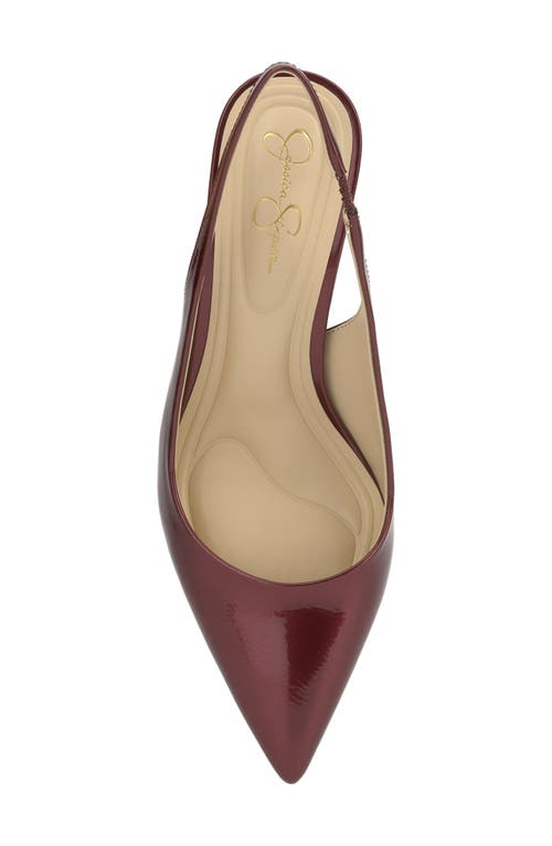 Shop Jessica Simpson Souli Slingback Pointed Toe Pump In Oxblood