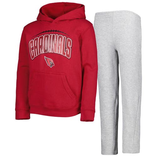 Outerstuff Youth Cardinal/Heather Gray Arizona Cardinals Double Up Pullover Hoodie & Pants Set