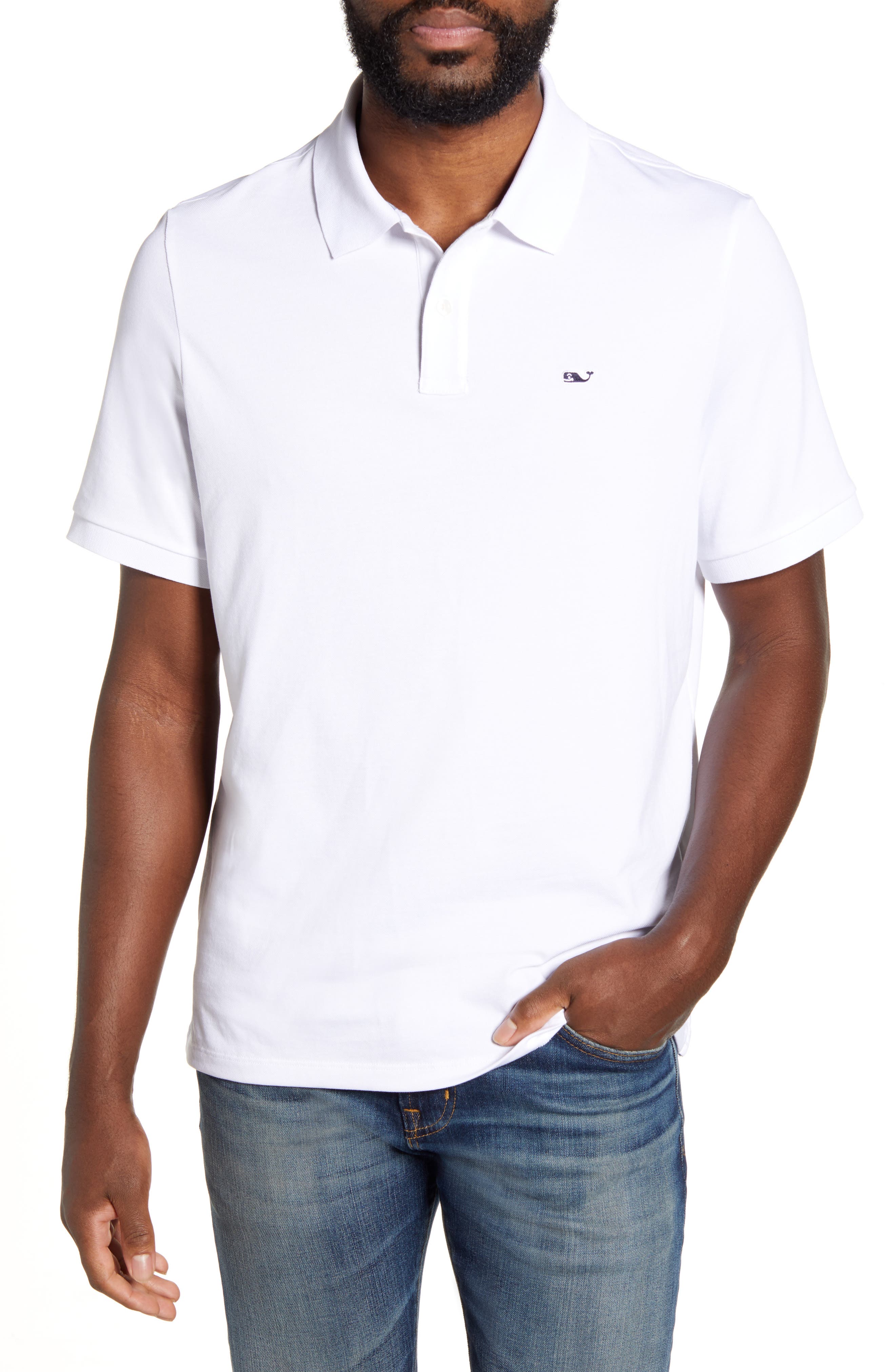 polo shirt white collar