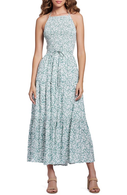 Lost + Wander First Kiss Floral Maxi Dress in Oil Blue