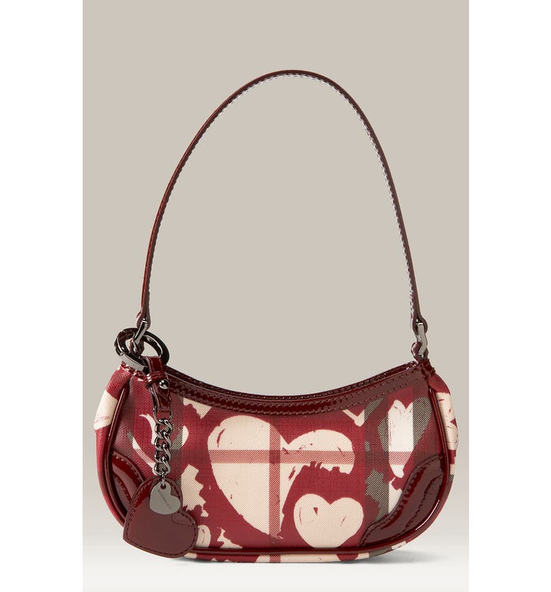Heart Check Print Mini Shoulder Bag