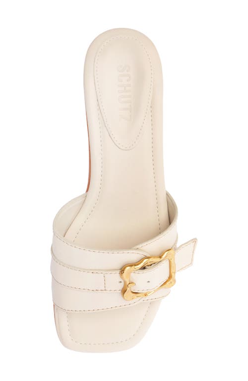 Schutz Wavy Slide Sandal In Pearl