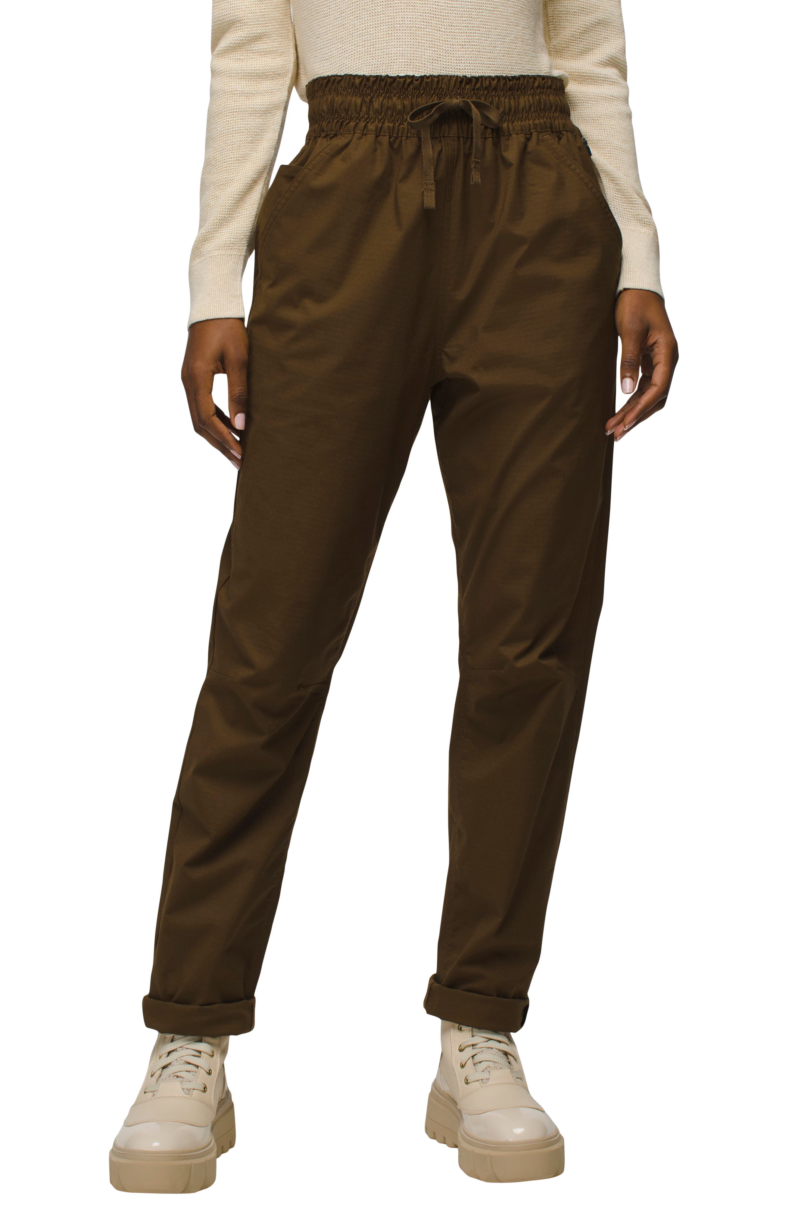 prAna Palisades Organic Cotton Blend Ripstop Pants in Rich Earth 