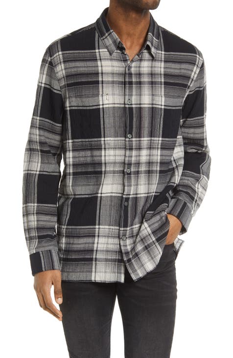 Men's Cole Regular Fit Seersucker Button-Up Shirt