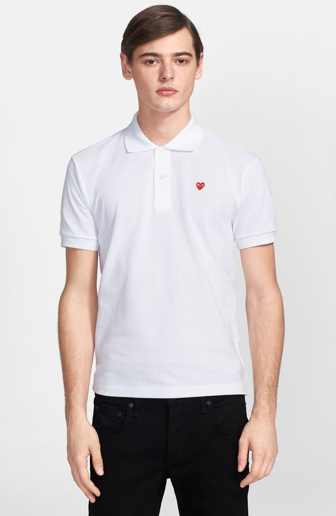 comme des garcons play polo shirt