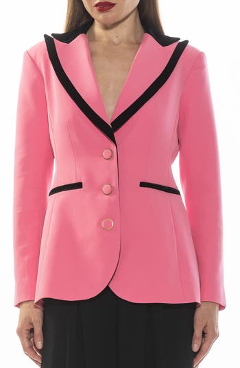 Alexia Admor Reiss Peak Lapel Blazer In Pink