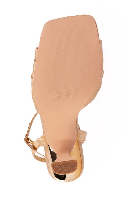 Shop Lady Couture Lilly Flare Heel Sandal In Gold
