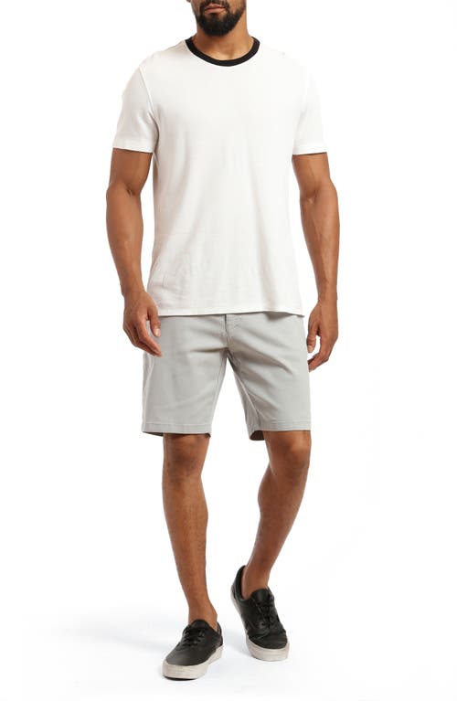 Mavi Jeans Noah Stretch Twill Flat Front Chino Shorts In Pearl Blue Luxe Twill