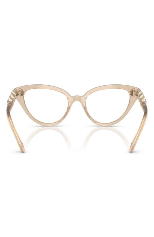Swarovski 53mm Cat Eye Optical Glasses In Beige