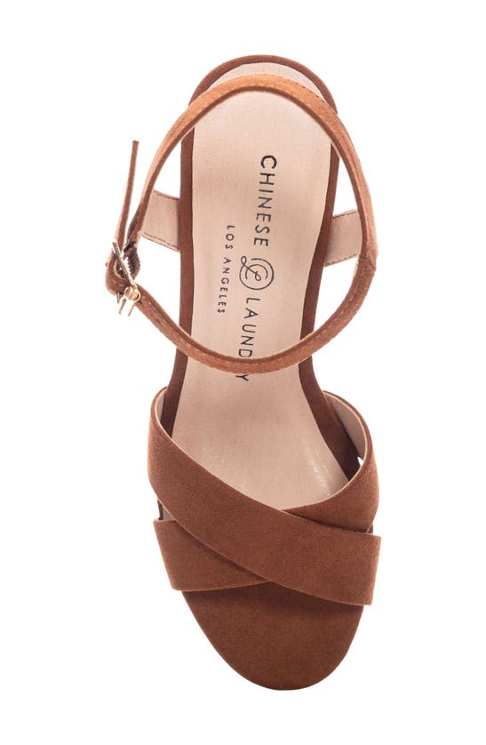 Chinese Laundry Always Ankle Strap Block Heel Platform Sandal In Brown